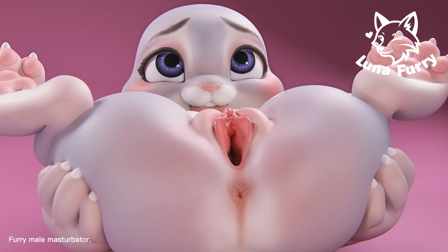 Preventa Resina Conejo Policia Figura Original Series Luna Furry Estudio