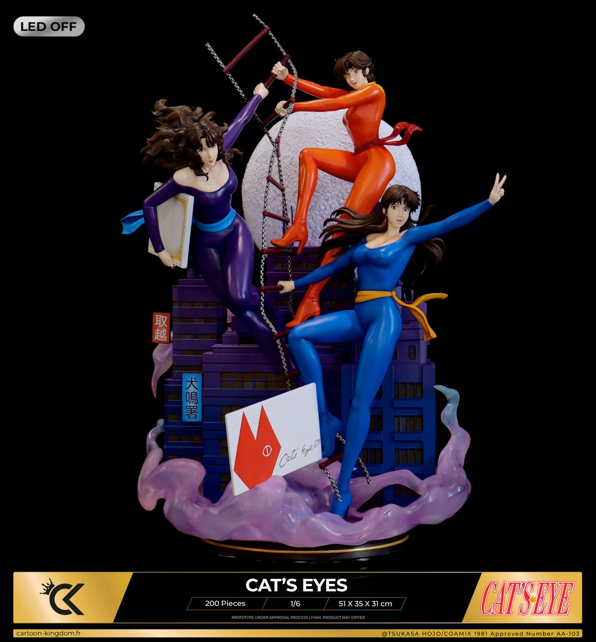 Preventa Resina Hermanas Kisugi Figura Cat's eyes Cartoon Kigdom (Licencia) Estudio