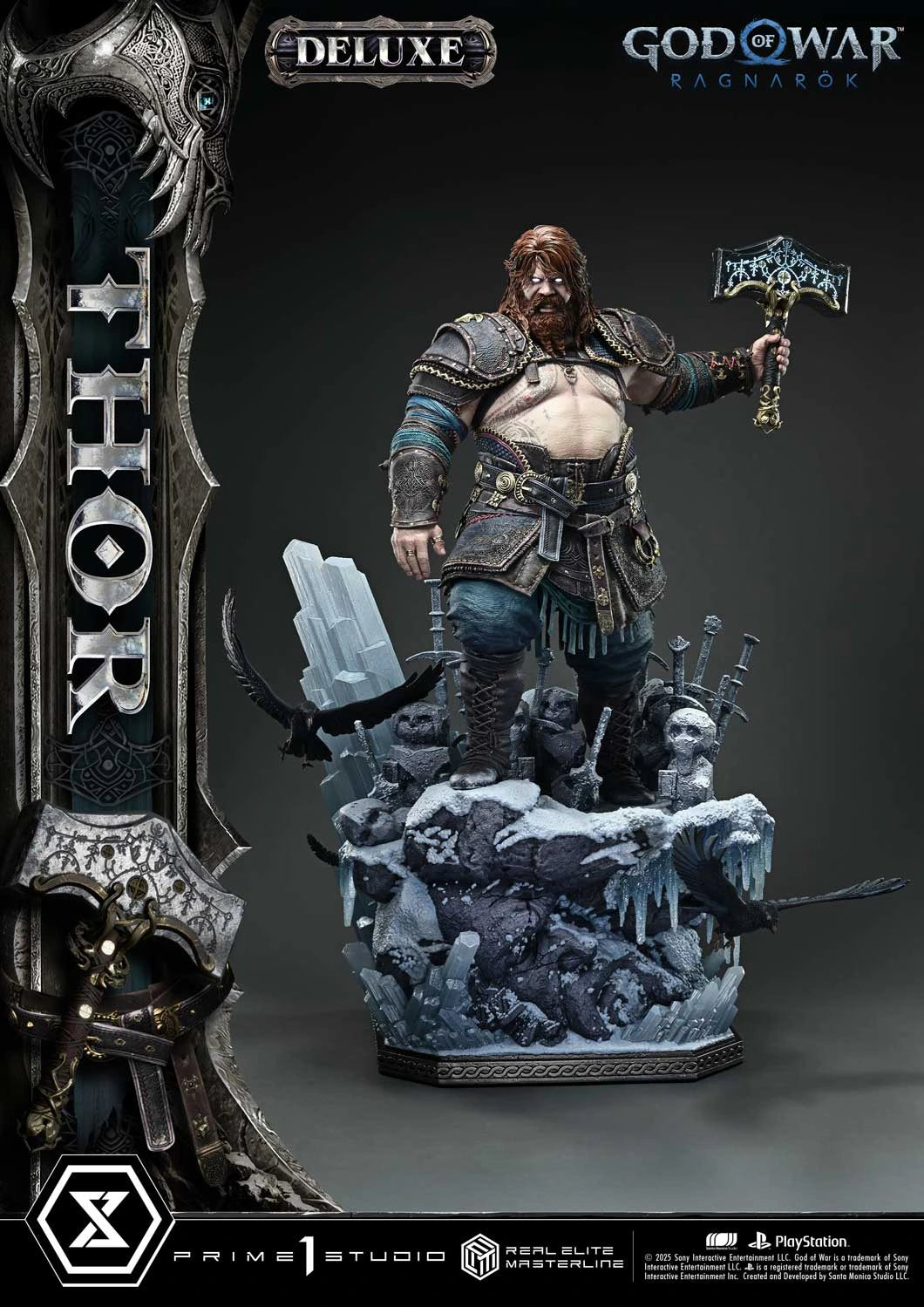 Preventa Resina Thor Deluxe Figura God of War: Ragnarok Prime 1 (Licencia) Estudio