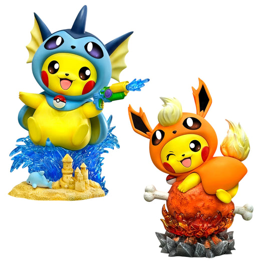 Preventa Resina Pikachu Cos Vaporeon & Flareon Figura Pokemón Cheese Estudio