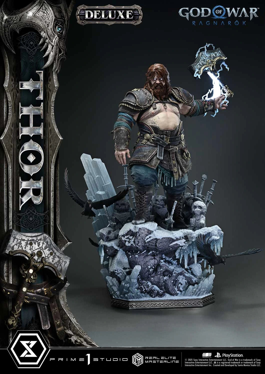 Preventa Resina Thor Deluxe Figura God of War: Ragnarok Prime 1 (Licencia) Estudio