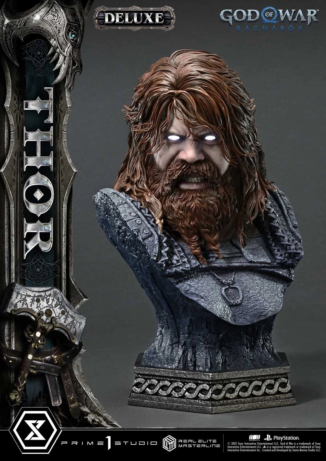 Preventa Resina Thor Deluxe Figura God of War: Ragnarok Prime 1 (Licencia) Estudio