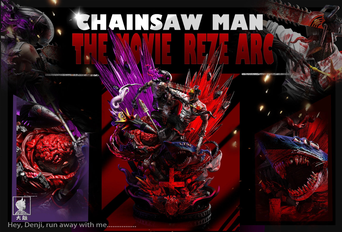 Preventa Resina Denji vs Reze Figura Chainsaw Man Big Feeler Estudio