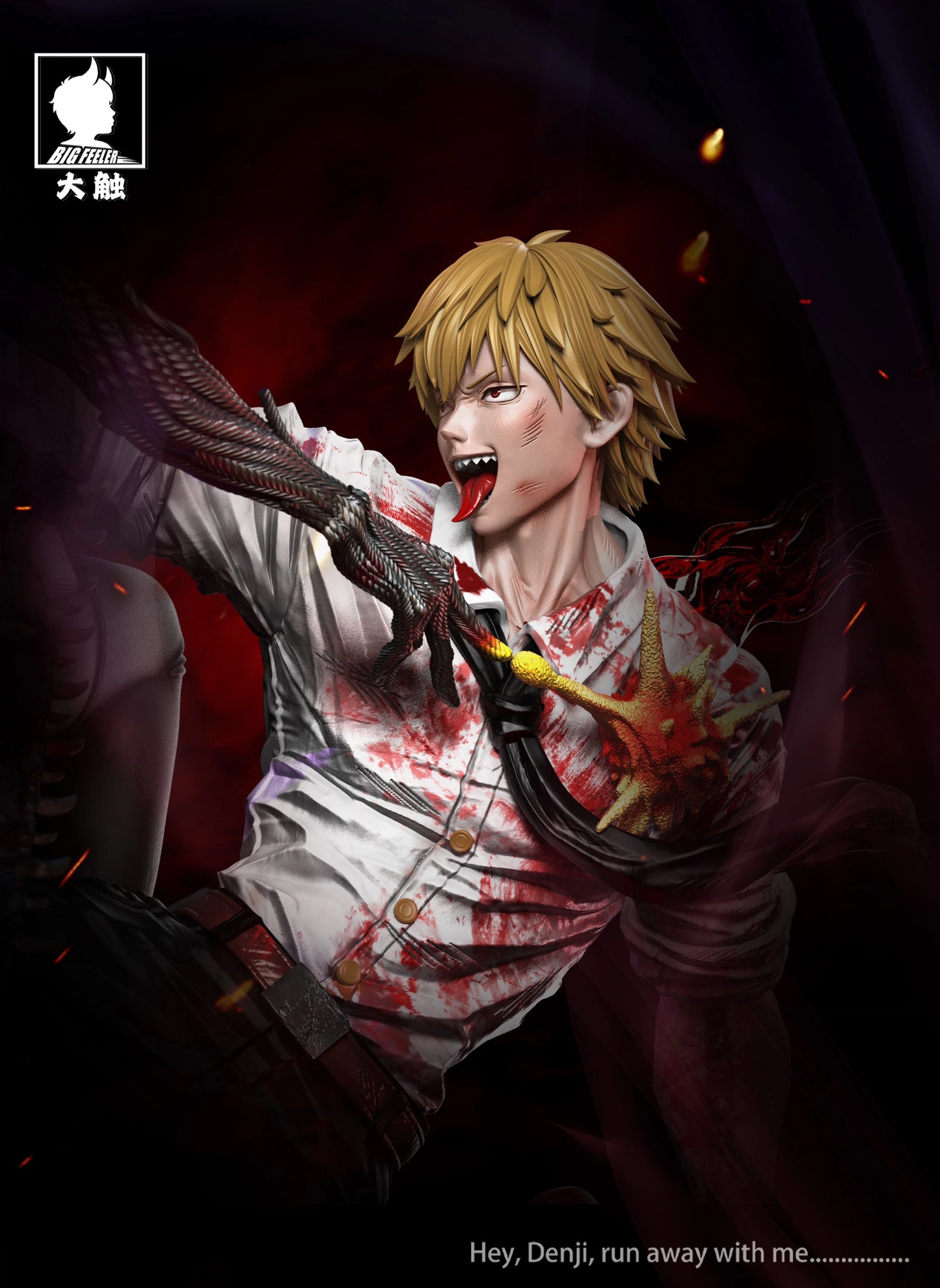 Preventa Resina Denji vs Reze Figura Chainsaw Man Big Feeler Estudio