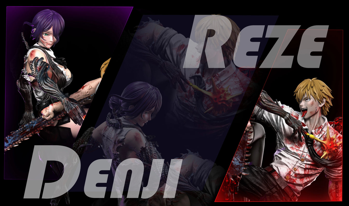 Preventa Resina Denji vs Reze Figura Chainsaw Man Big Feeler Estudio