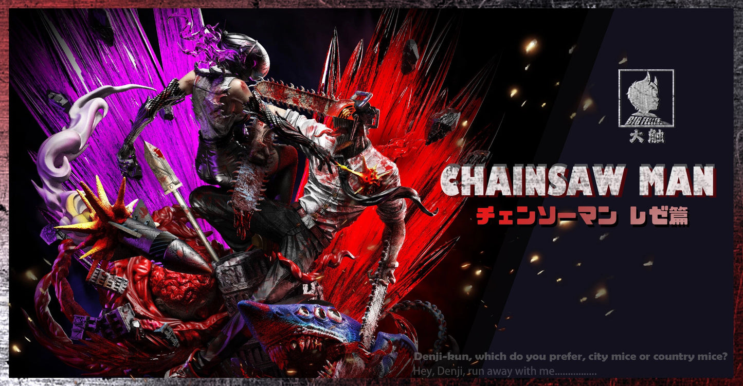 Preventa Resina Denji vs Reze Figura Chainsaw Man Big Feeler Estudio