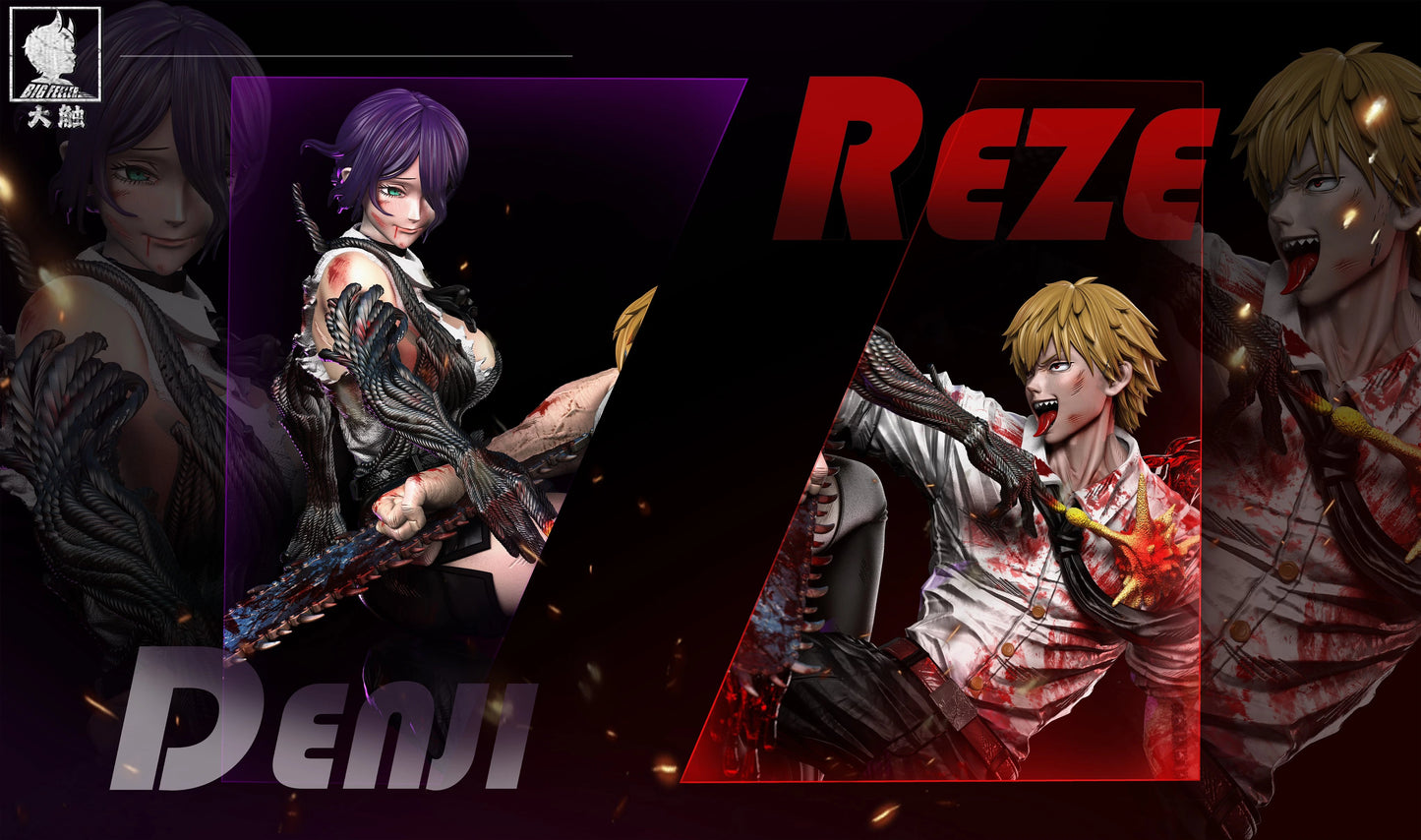 Preventa Resina Denji vs Reze Figura Chainsaw Man Big Feeler Estudio