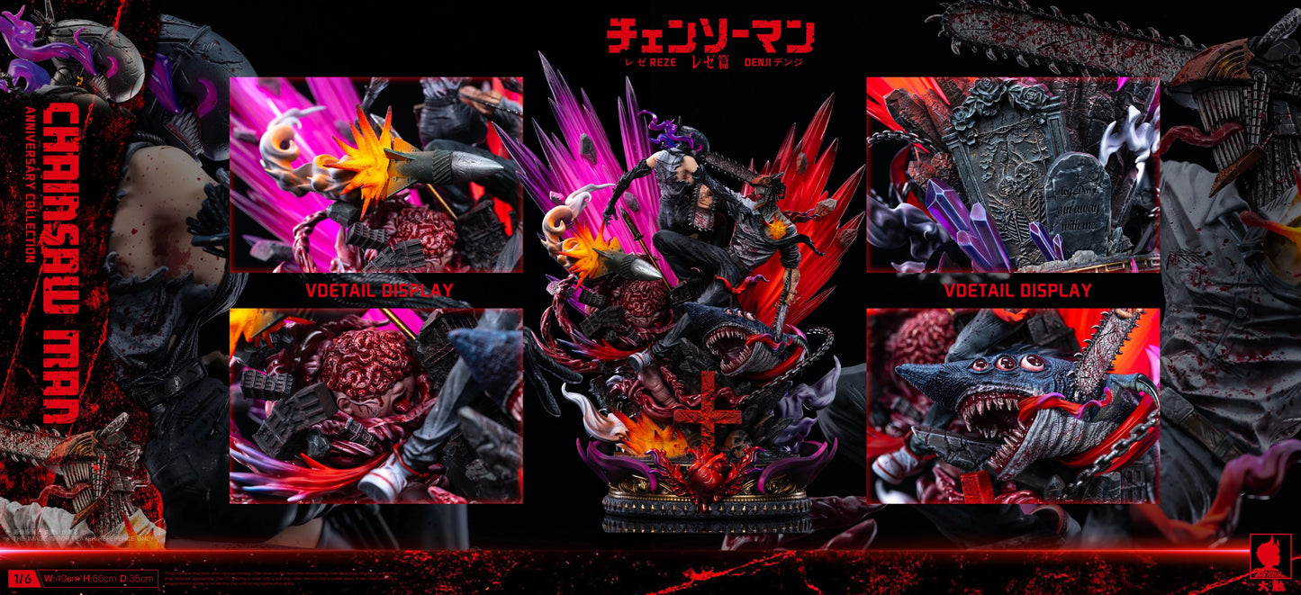 Preventa Resina Denji vs Reze Figura Chainsaw Man Big Feeler Estudio