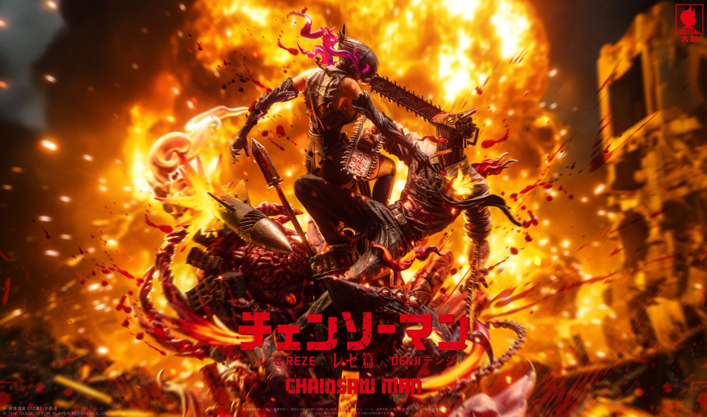 Preventa Resina Denji vs Reze Figura Chainsaw Man Big Feeler Estudio