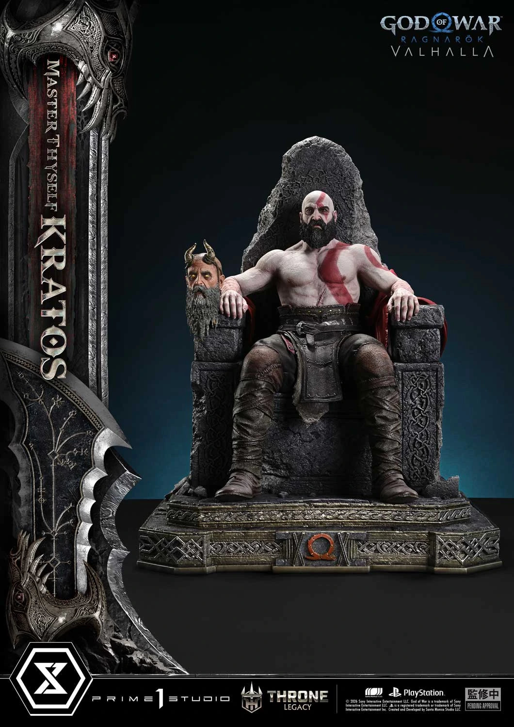 "Preventa Resina Kratos  Figura God of War Ragnarök: Valhalla  Prime 1 (Licencia) Estudio"
