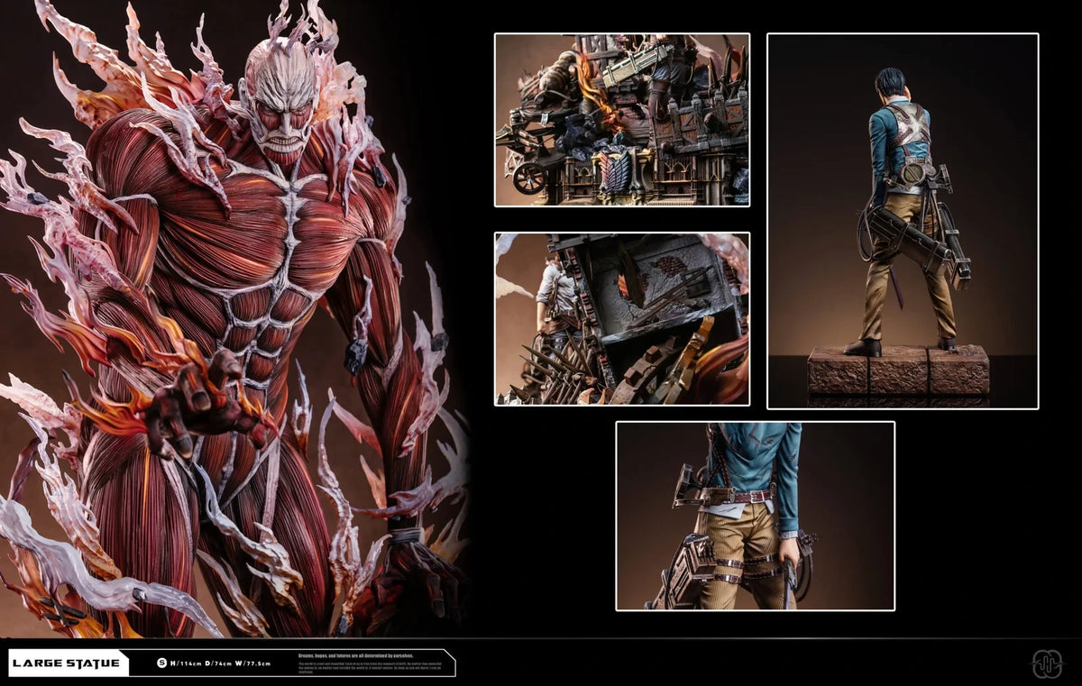 Preventa Resina Titan Colosal & Bertolt Hoover Figura Attack On Titan Hertz  Estudio