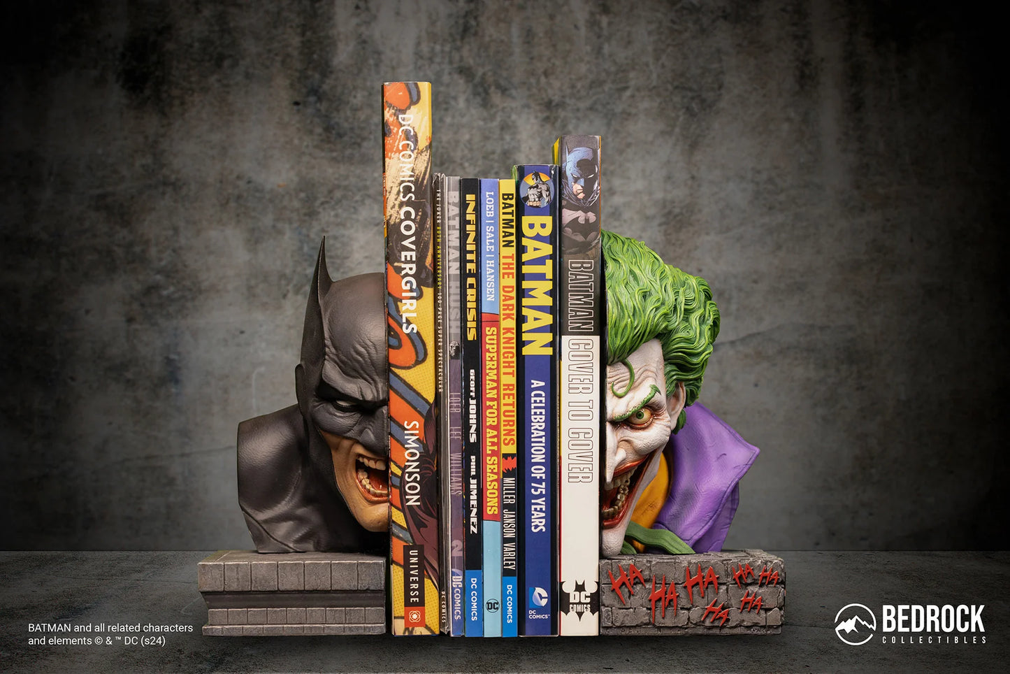 Preventa Resina Batman y Joker Figura DC Bedrock Collectibles (Licencia) Estudio