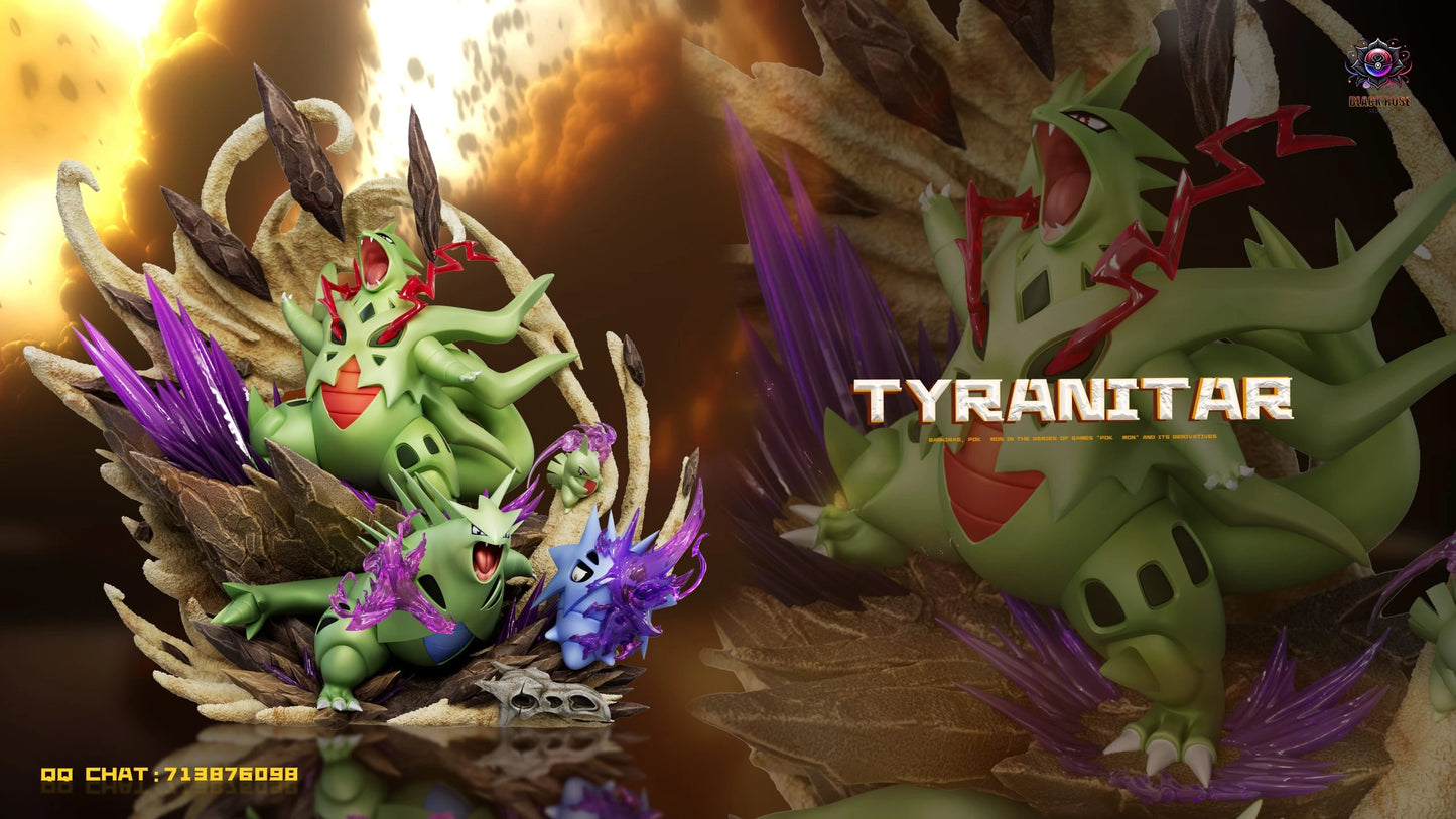 Preventa Resina Tyranitar Evolution Figura Pokémon Black Rose Estudio