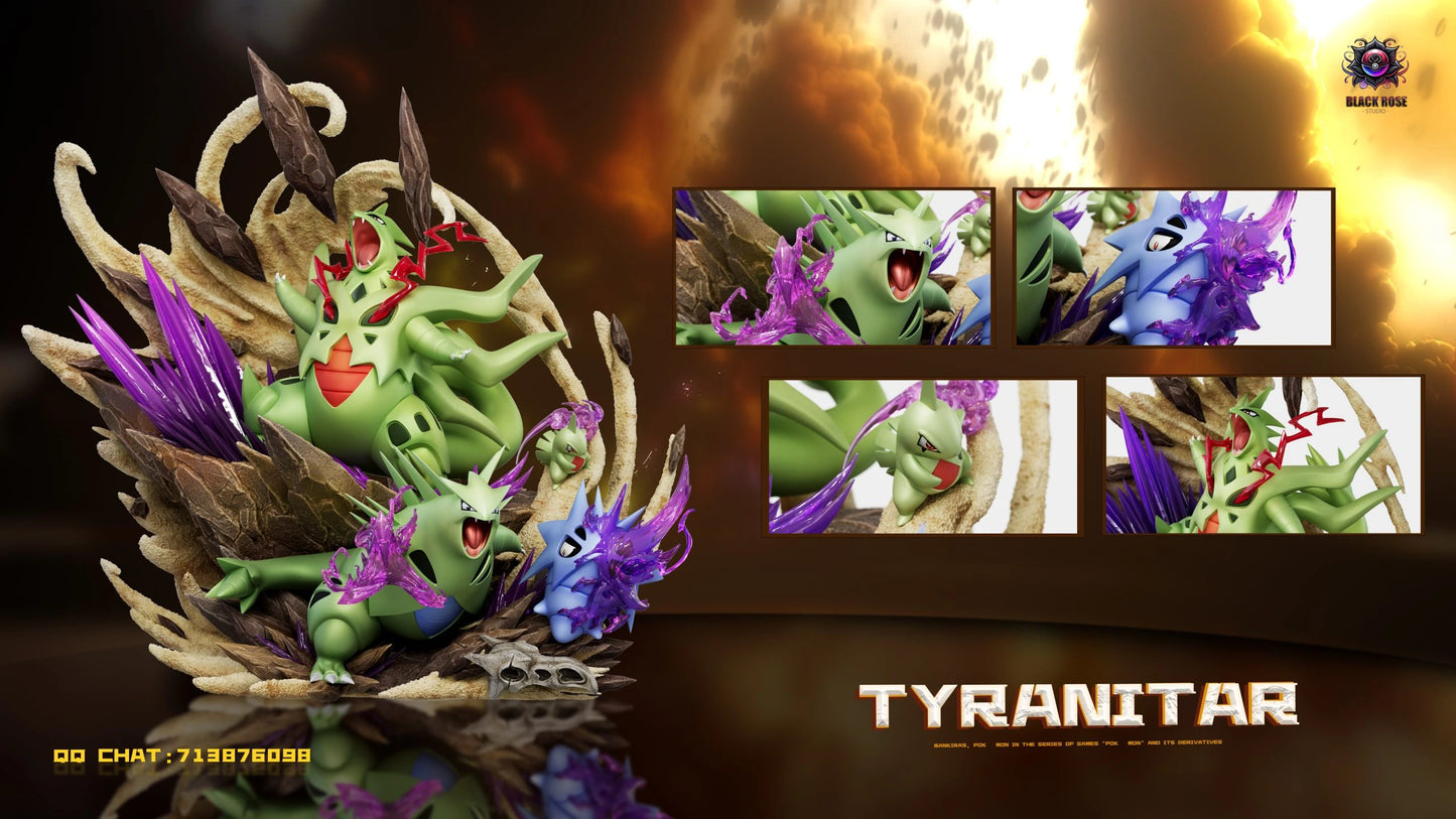Preventa Resina Tyranitar Evolution Figura Pokémon Black Rose Estudio