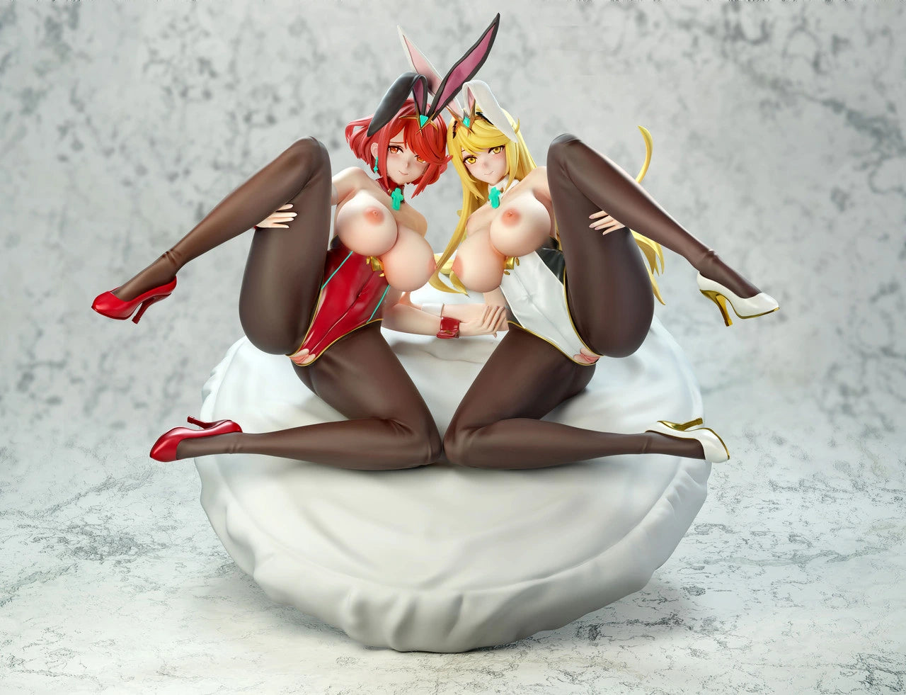 "Preventa Resina Mythra & Pyra Figura Xenoblade Chronicles  NTR Estudio"