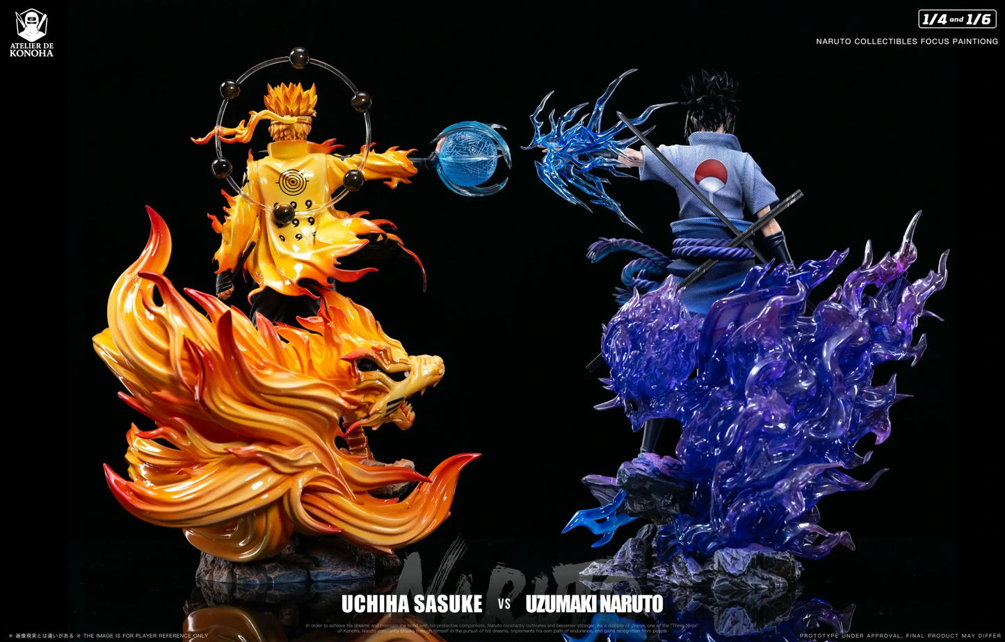 Preventa Resina Naruto & Sasuke Figura Naruto Atelier de Konoha Estudio