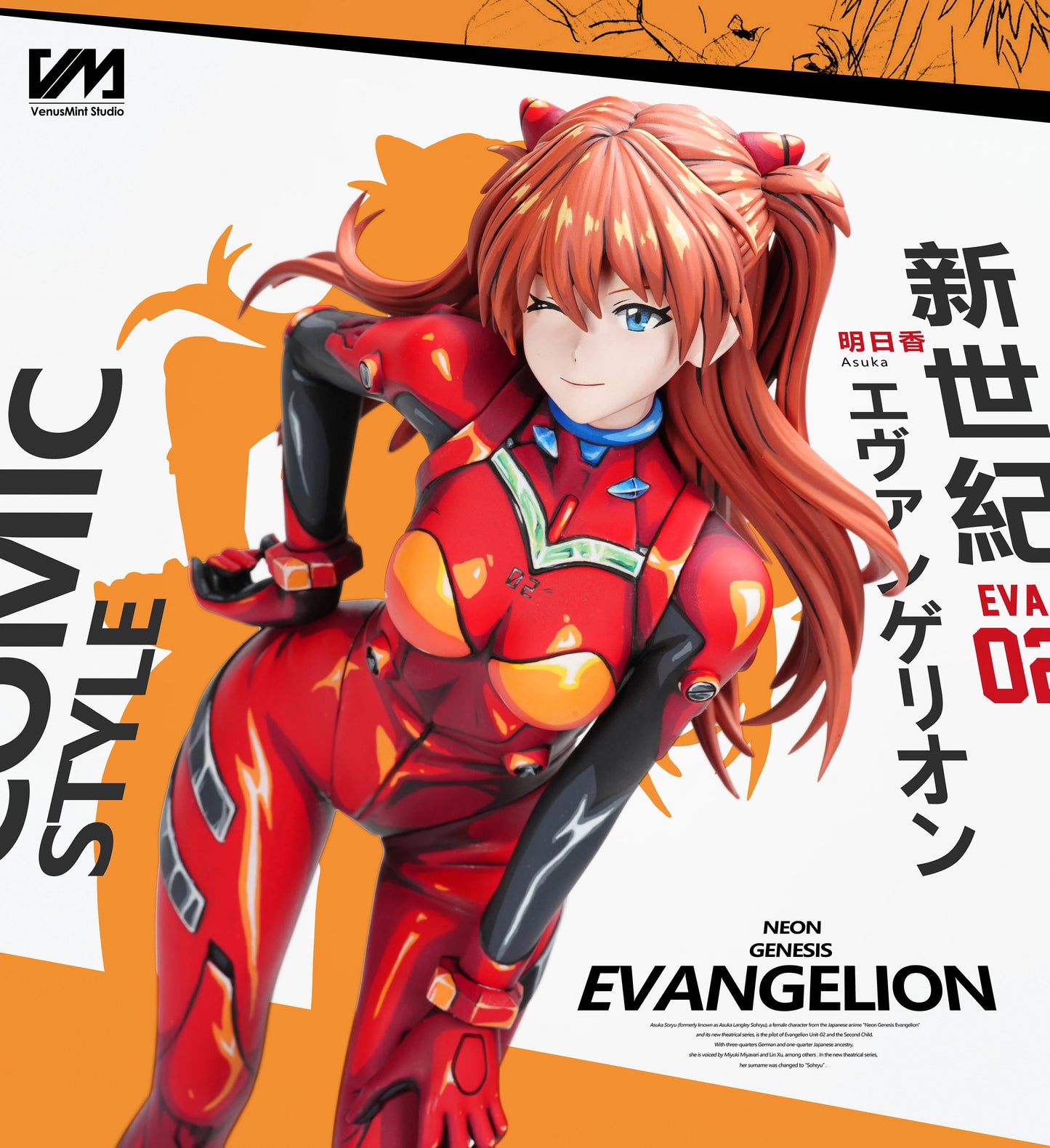 Preventa Resina Asuka Langley Figura Evangelion Venus Mint Estudio