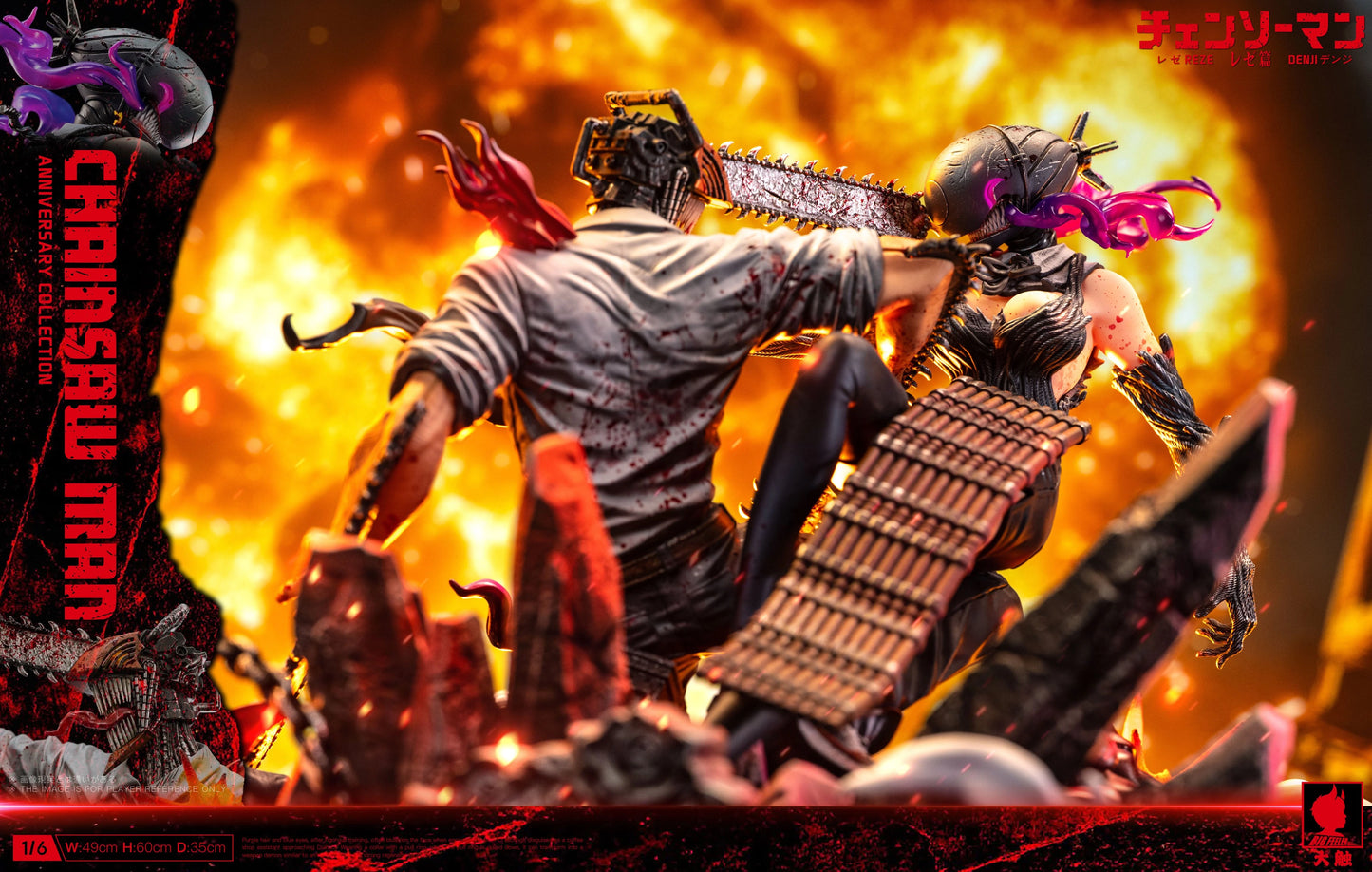 Preventa Resina Denji vs Reze Figura Chainsaw Man Big Feeler Estudio