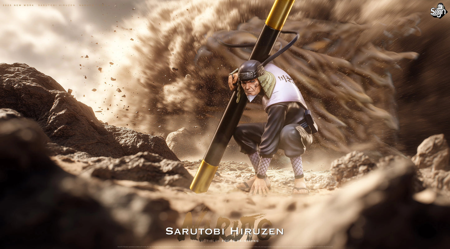 Preventa Resina Sarutobi Hiruzen Figura Naruto Sign Estudio