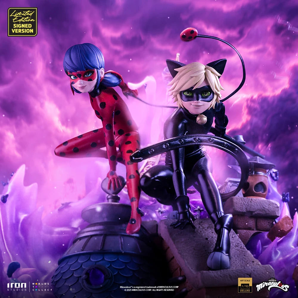 Preventa Resina LadyBug & Cat Noir Figura Miraculous Iron (Licencia) Estudio