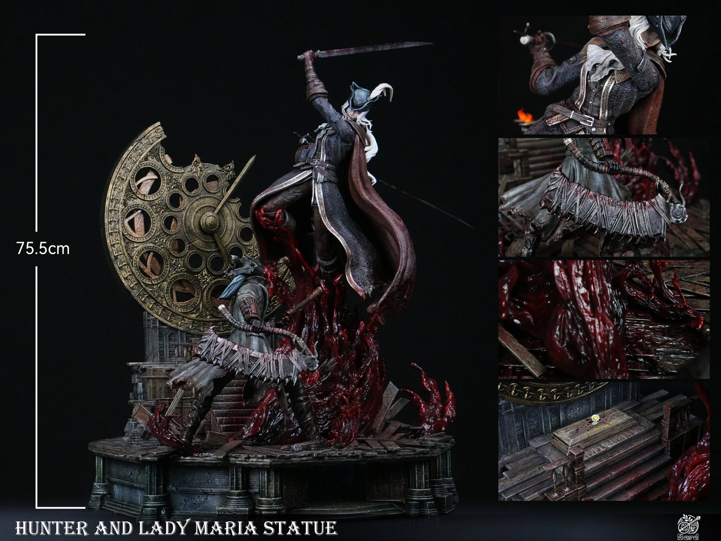 Preventa Resina Lady Maria vs Hunter Figura Bloodborne Bard  Estudio