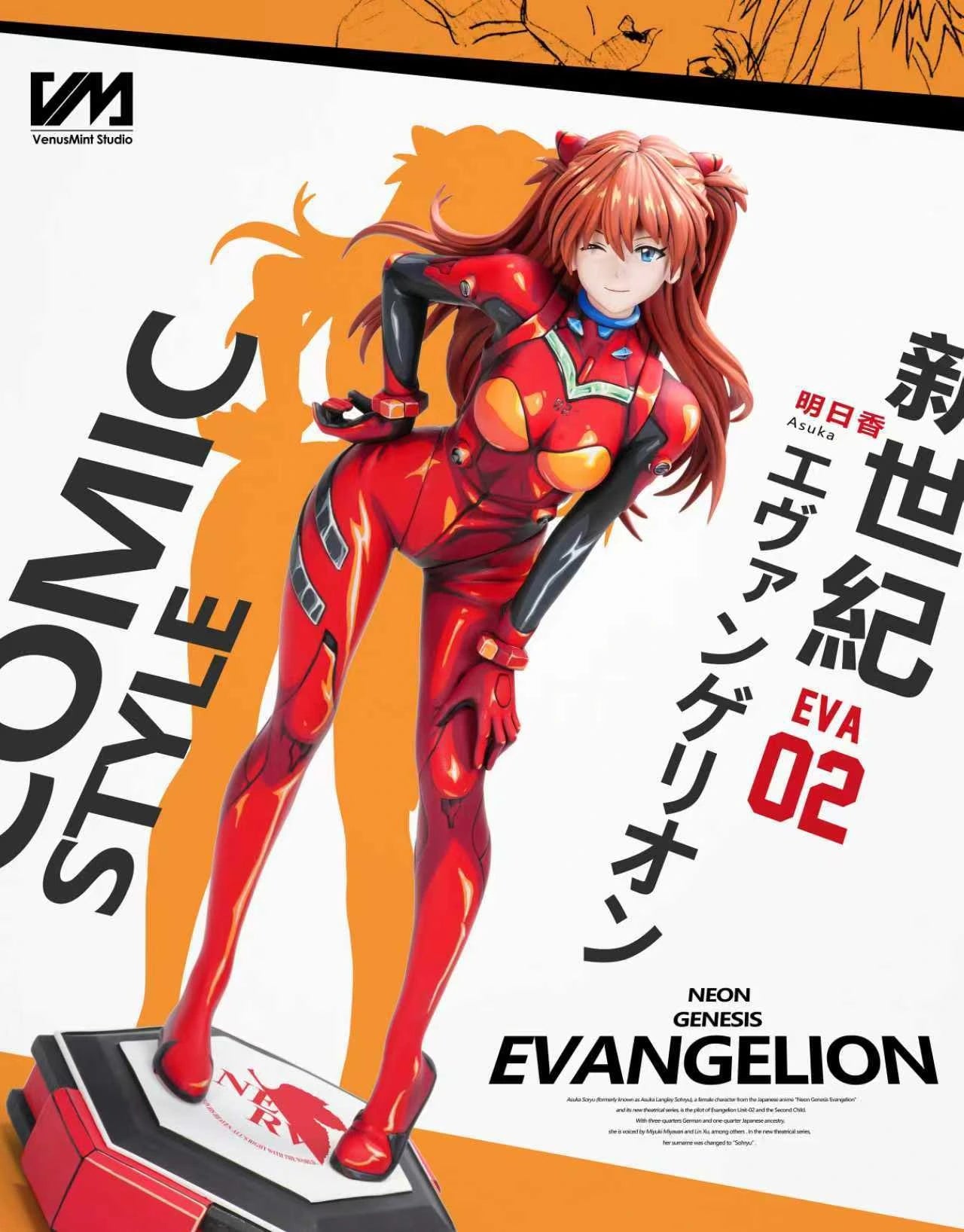 Preventa Resina Asuka Langley Figura Evangelion Venus Mint Estudio