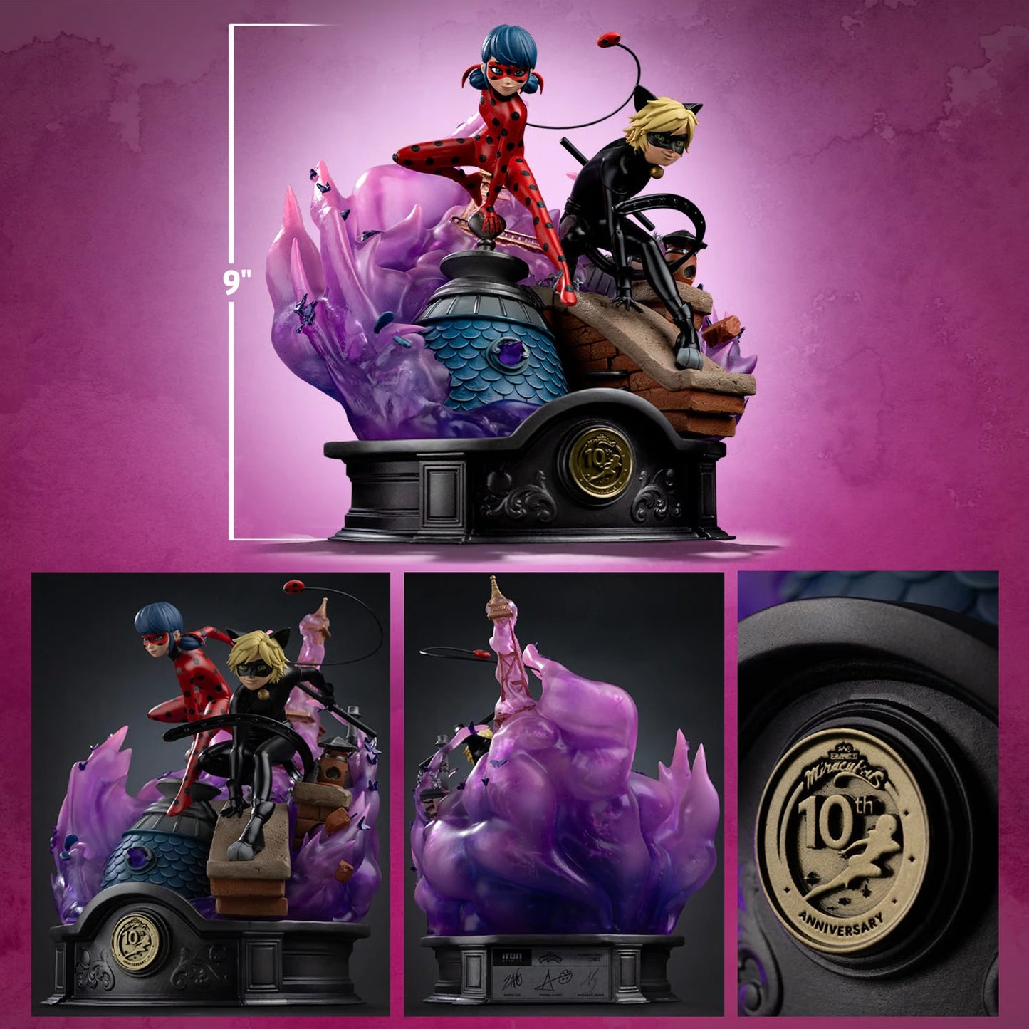 Preventa Resina LadyBug & Cat Noir Figura Miraculous Iron (Licencia) Estudio