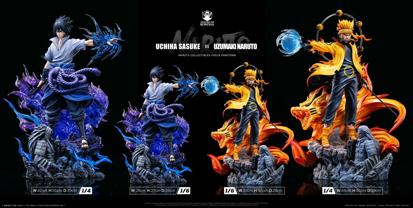 Preventa Resina Naruto & Sasuke Figura Naruto Atelier de Konoha Estudio