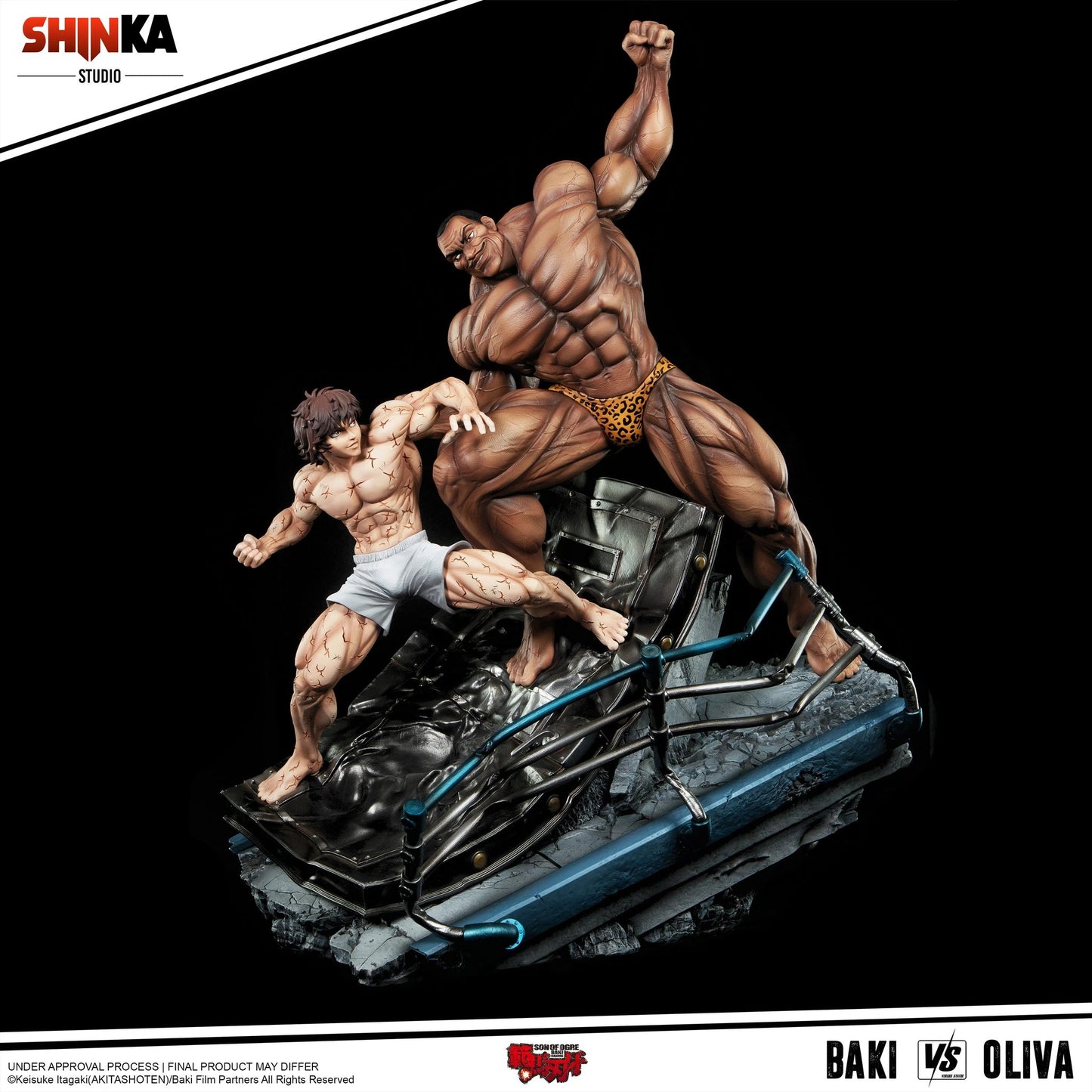 "Preventa Resina Baki vs Oliva Figura Baki the Grappler  Shinka (Licencia) Estudio"