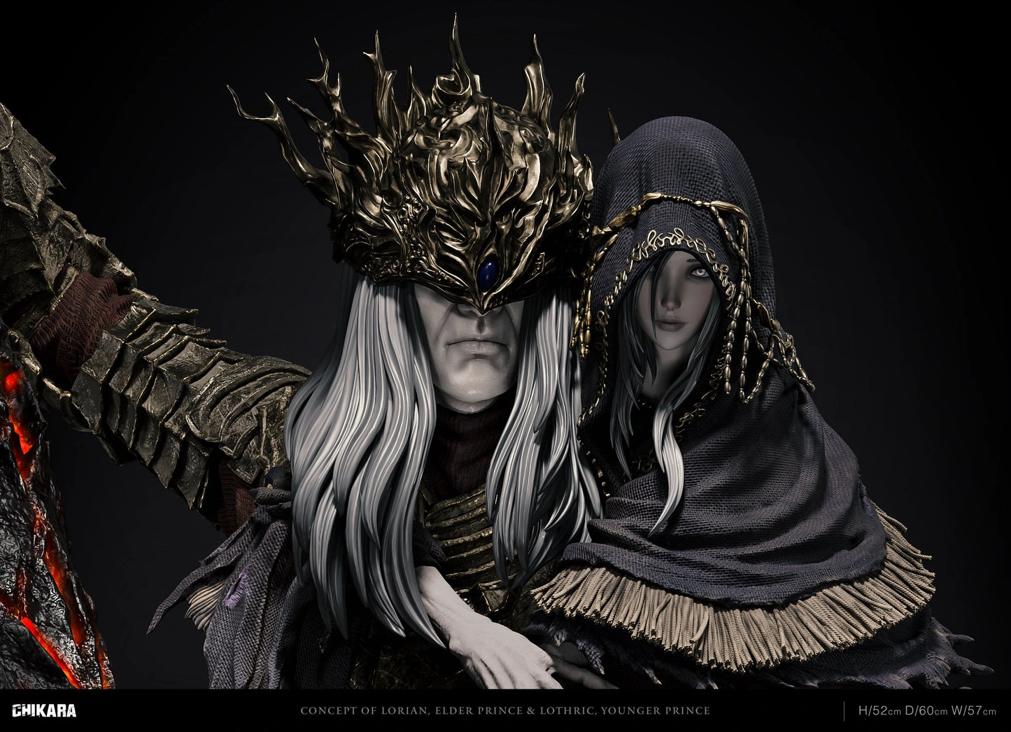 Preventa Resina Lorian, Príncipe Anciano y Lothric, joven príncipe Figura Dark Souls 3 Chikara  Estudio