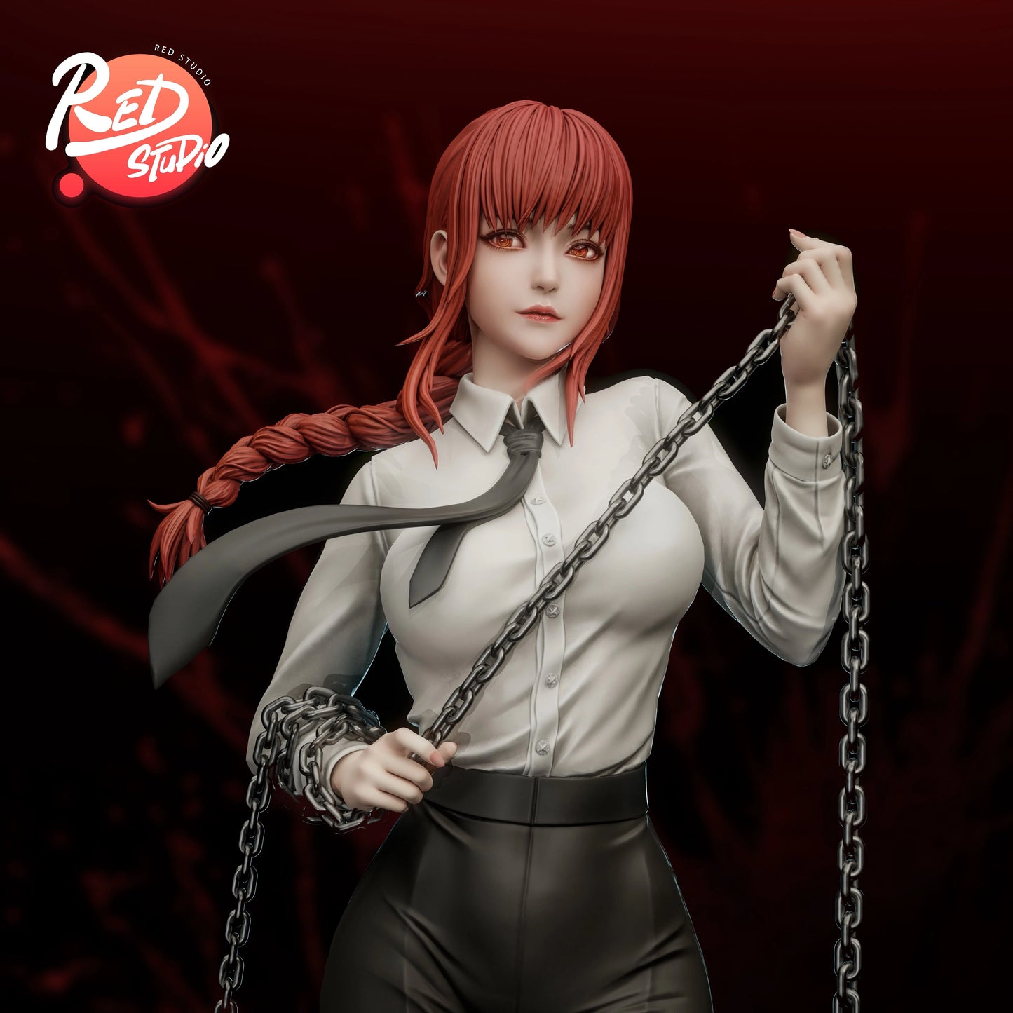 Preventa Resina Makima Figura Chainsaw Man Red Estudio