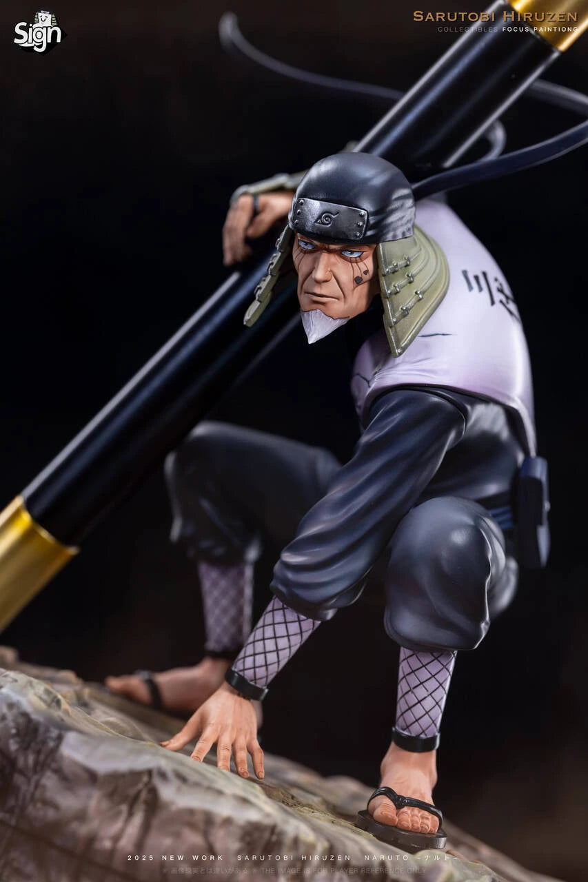 Preventa Resina Sarutobi Hiruzen Figura Naruto Sign Estudio
