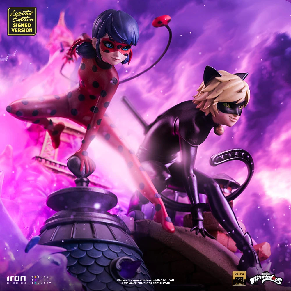 Preventa Resina LadyBug & Cat Noir Figura Miraculous Iron (Licencia) Estudio