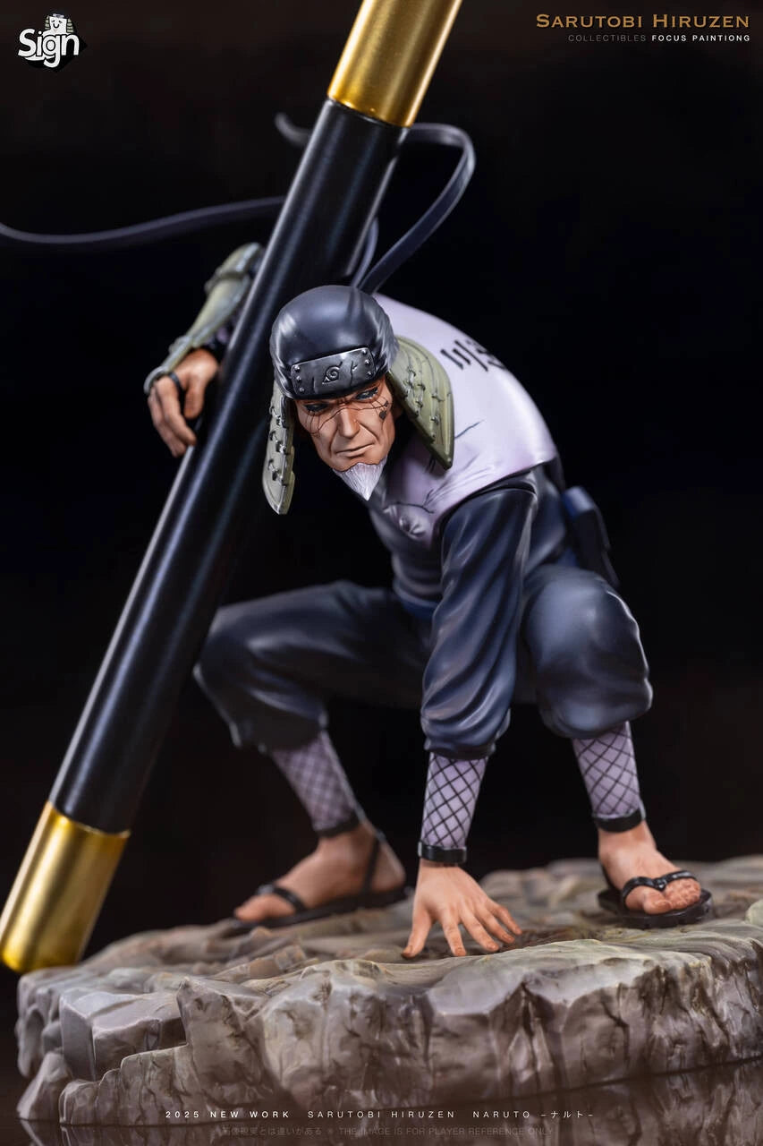 Preventa Resina Sarutobi Hiruzen Figura Naruto Sign Estudio