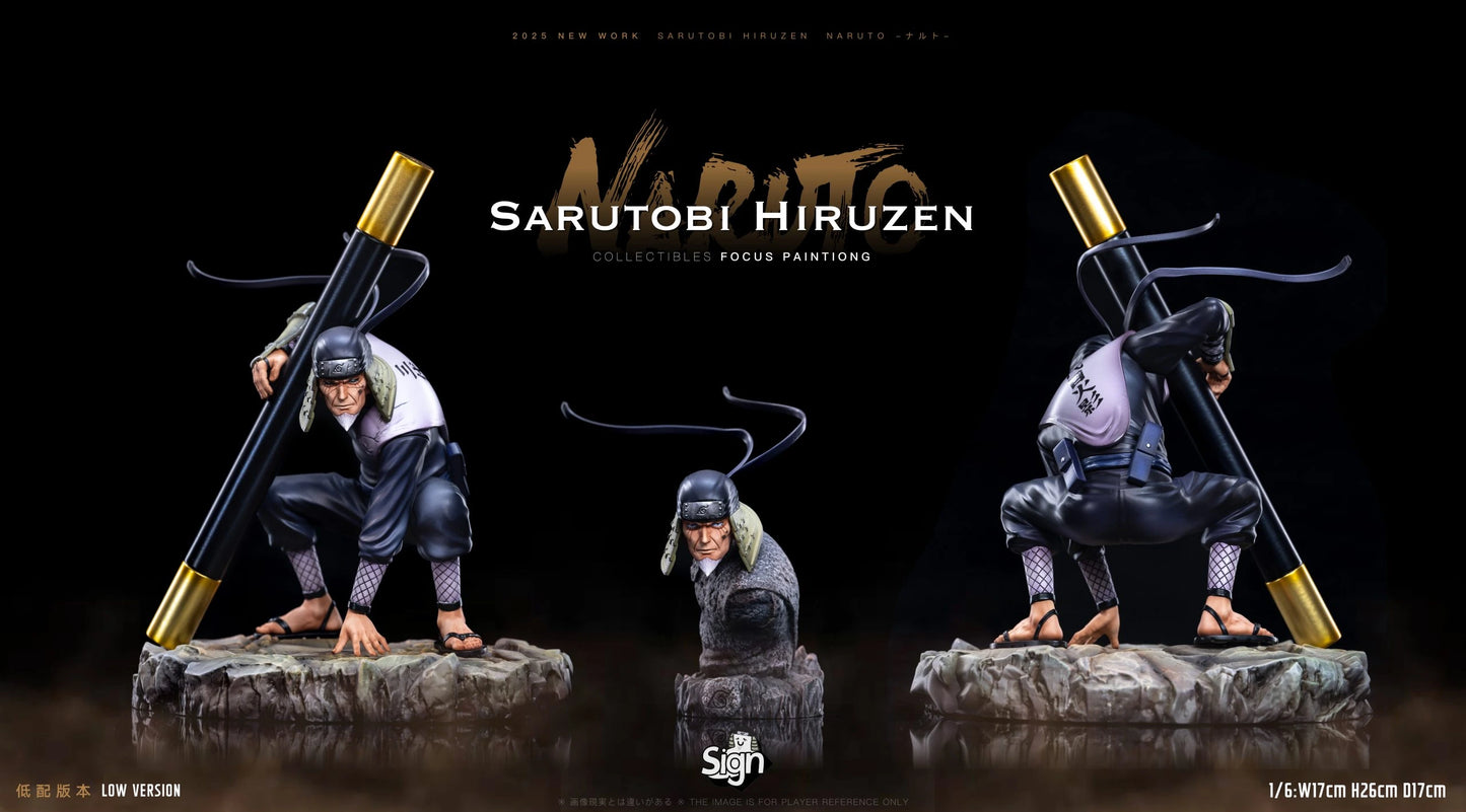 Preventa Resina Sarutobi Hiruzen Figura Naruto Sign Estudio