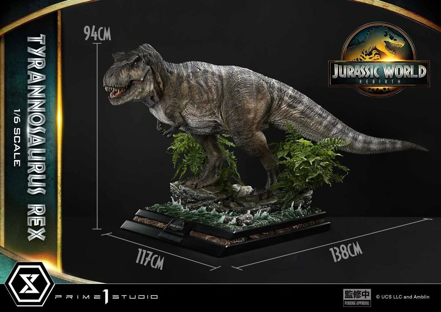 Preventa Resina Tyrannosaurus Rex Figura Jurassic World: Renace  Prime 1 (Licencia) Estudio