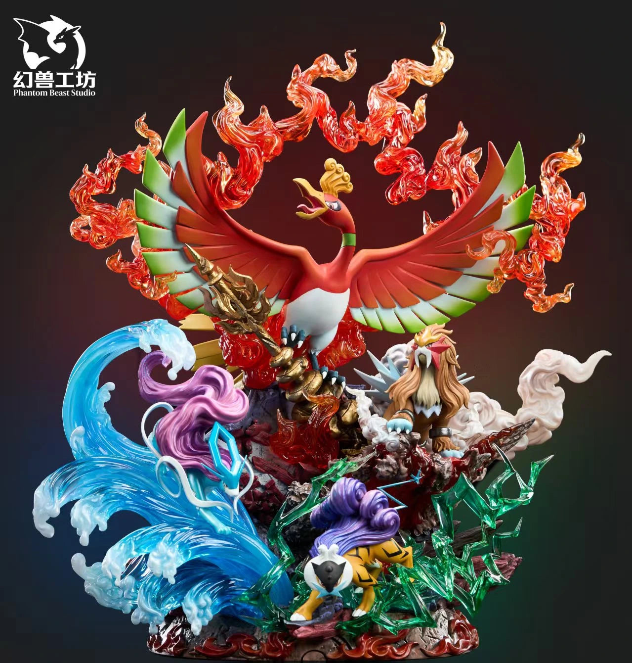 Preventa Resina Ho-Oh & Bestias Legendarias Figura Pokemón Phatom Beast  Estudio