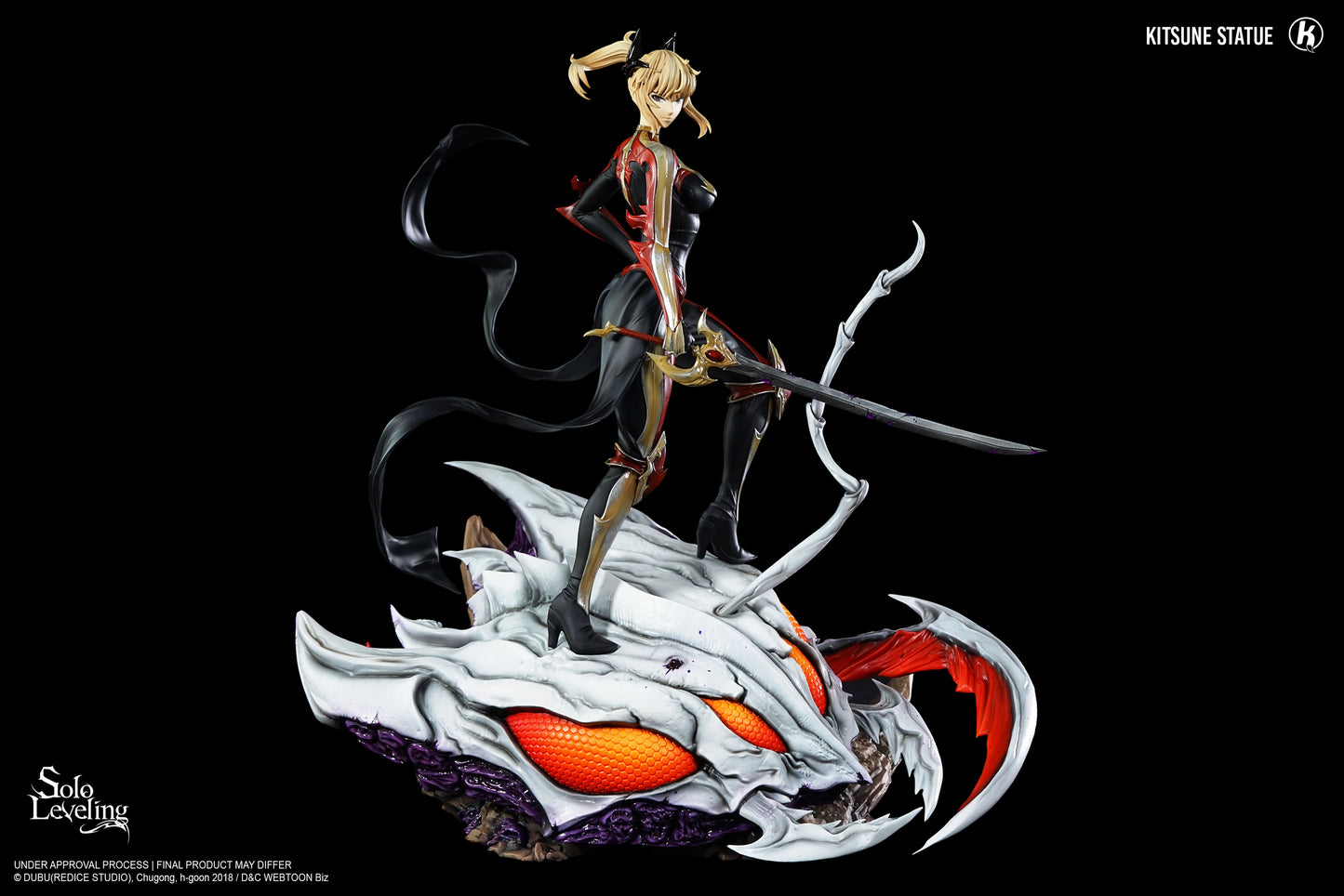 Preventa Resina Cha Hae-In Figura Solo Leveling Kitsune Statue (Licencia) Estudio