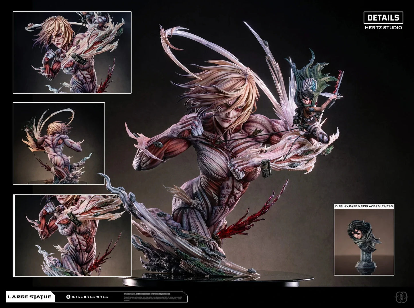 Preventa Resina Titan de Ataque & Titan Femenino Figura Attack On Titan  Hertz  Estudio