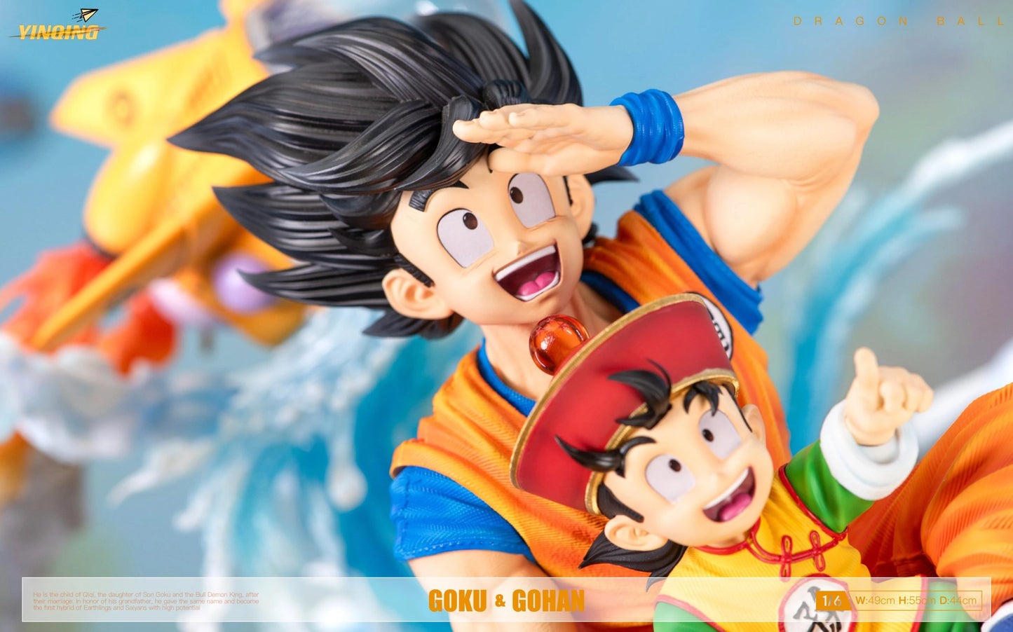 Preventa Resina Goku & Gohan Niño Figura Dragon Ball YinQing Estudio