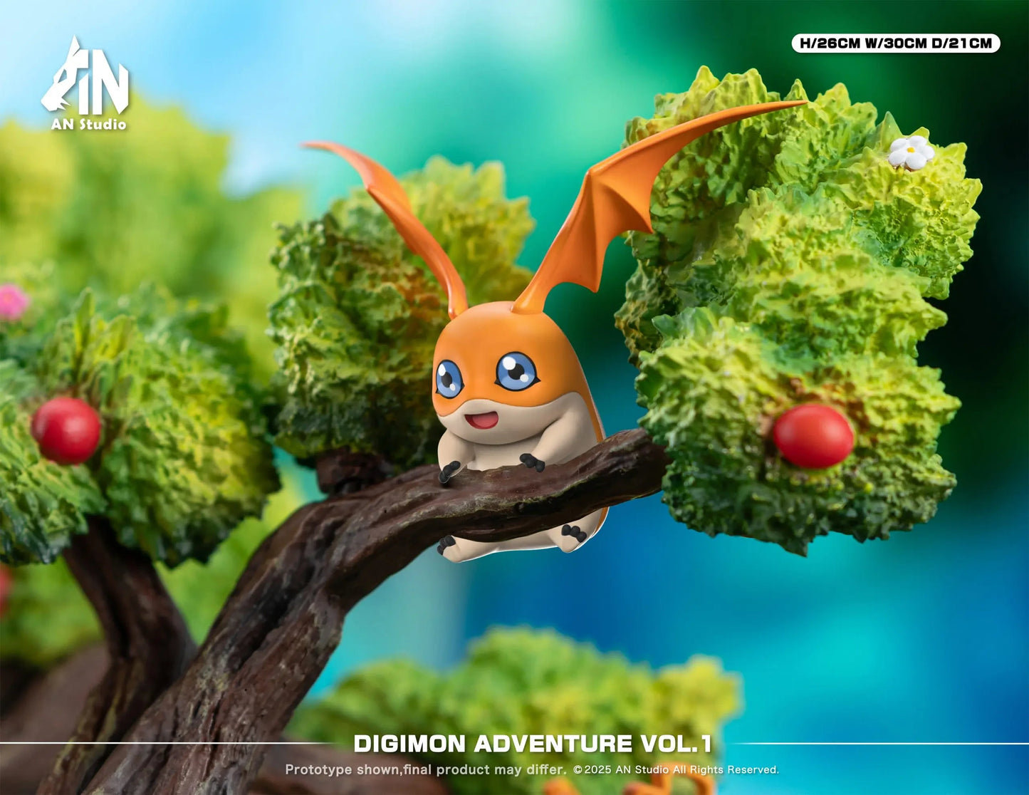 Preventa Resina Agumon, Gabumon, Tentomon, Piyomon, Palmon, Gomamon, Patamon & Tailmon Figura Digimon AN Estudio