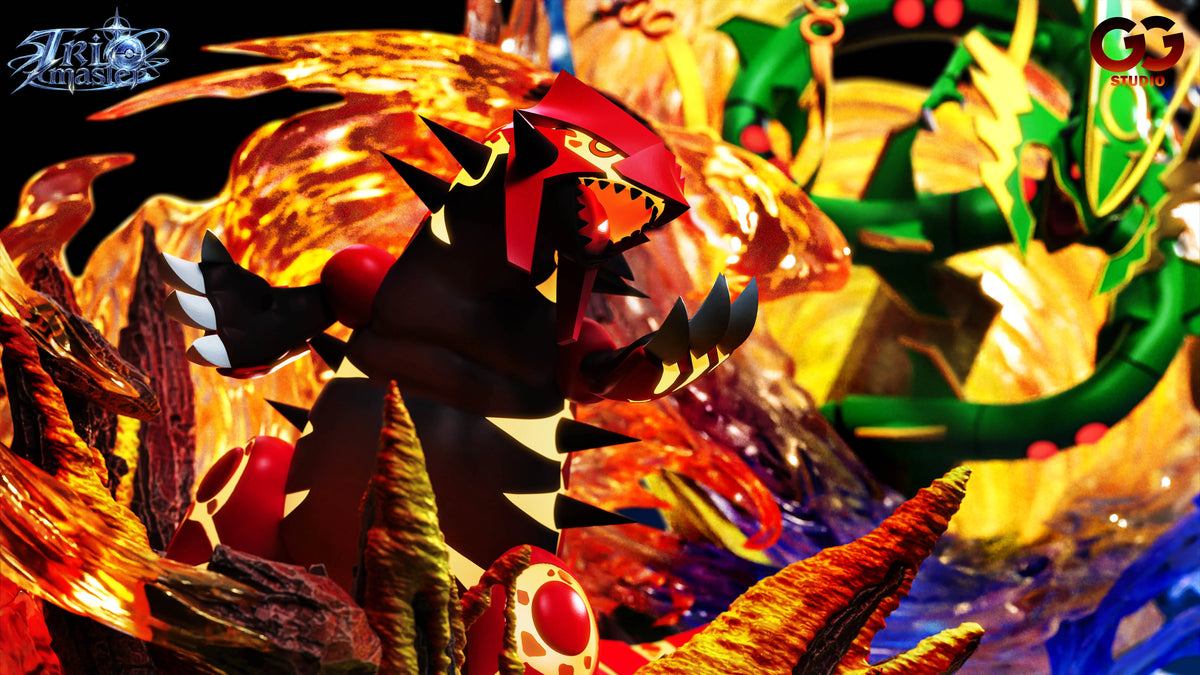 Preventa Resina Mega Rayqueaza, Primal Groudon & Primal Kyogre Figura Pokemón GuGu Estudio