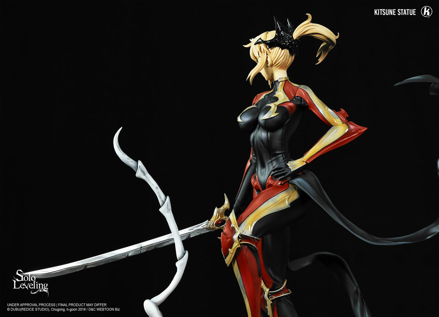 Preventa Resina Cha Hae-In Figura Solo Leveling Kitsune Statue (Licencia) Estudio