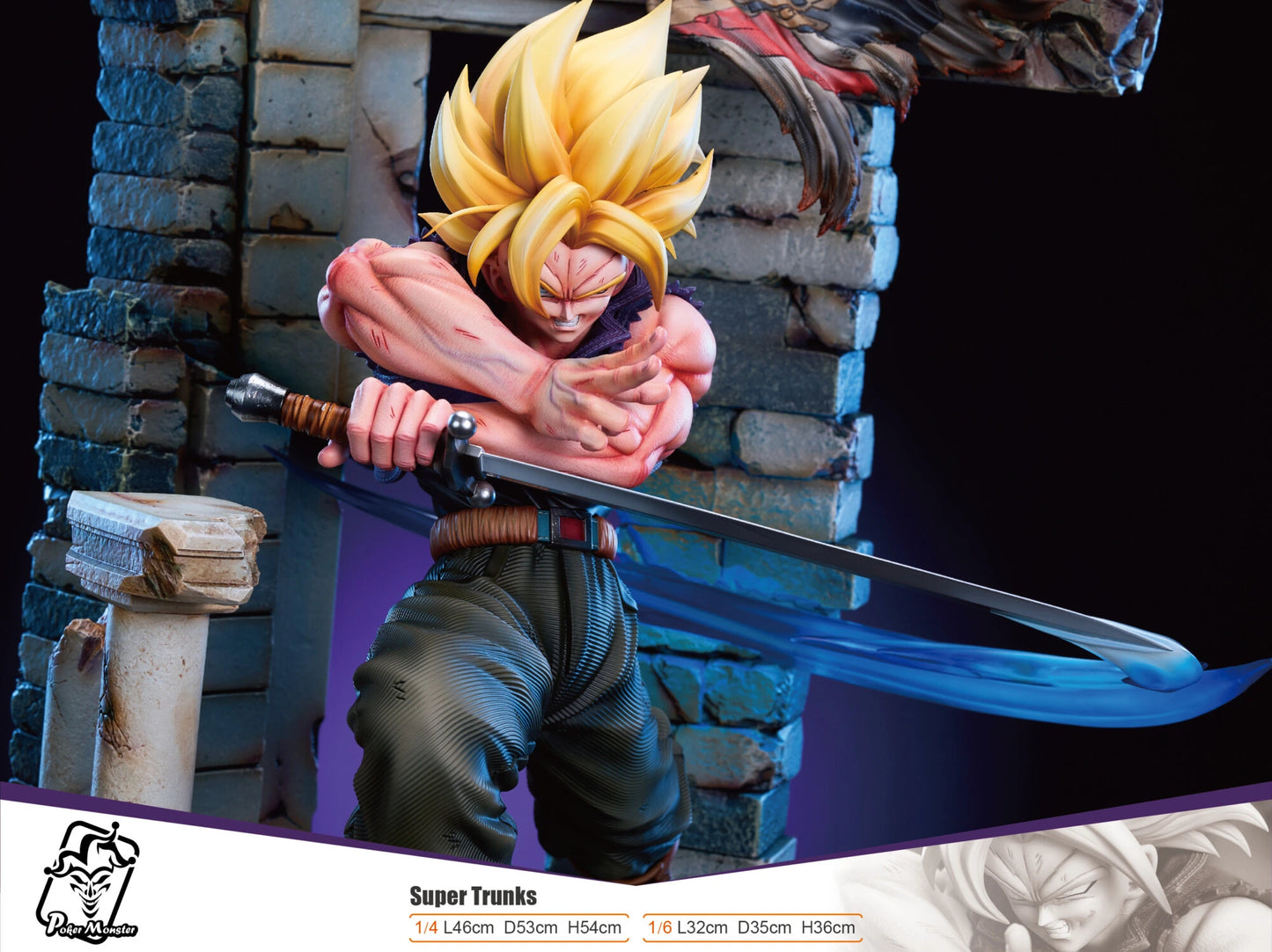 Preventa Resina Trunks Figura Dragon Ball Poker Monster Estudio