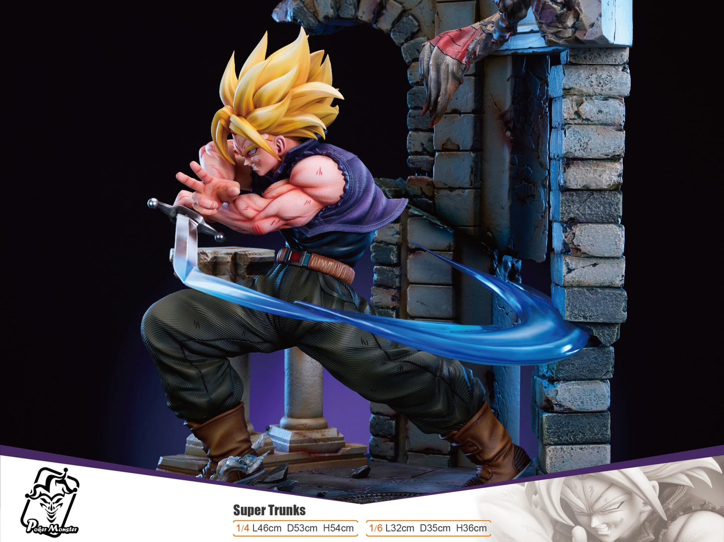 Preventa Resina Trunks Figura Dragon Ball Poker Monster Estudio
