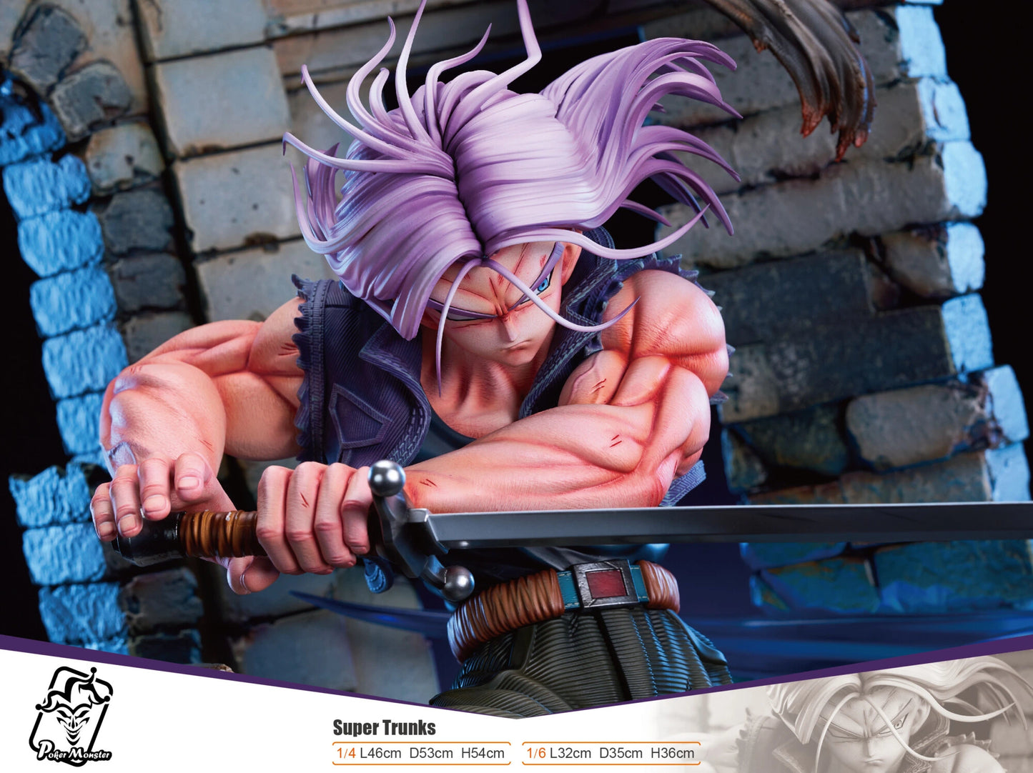 Preventa Resina Trunks Figura Dragon Ball Poker Monster Estudio