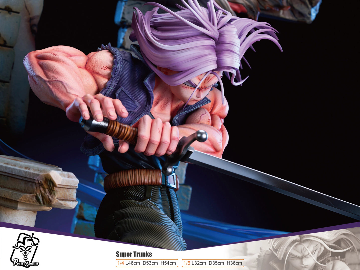 Preventa Resina Trunks Figura Dragon Ball Poker Monster Estudio