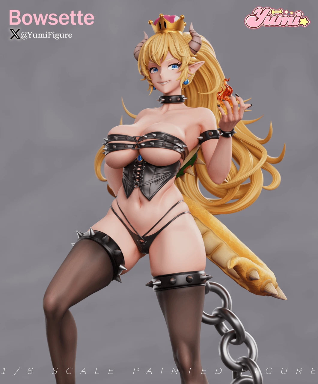 Preventa Resina Bowsette Figura Mario Bros Yumi Estudio