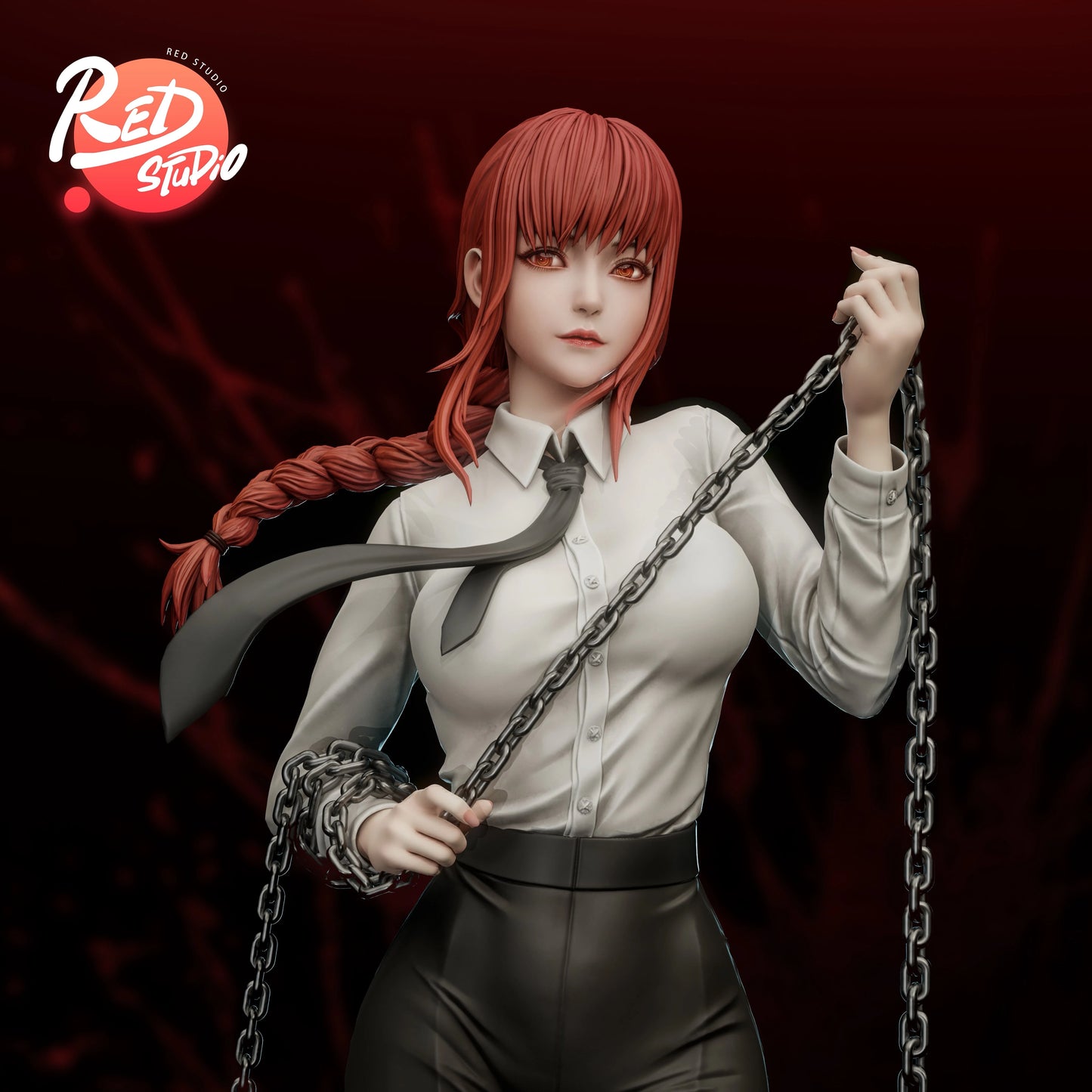 Preventa Resina Makima Figura Chainsaw Man Red Estudio