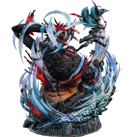 Preventa Resina Levi vs Zeke Figura Attack On Titan Hertz Estudio